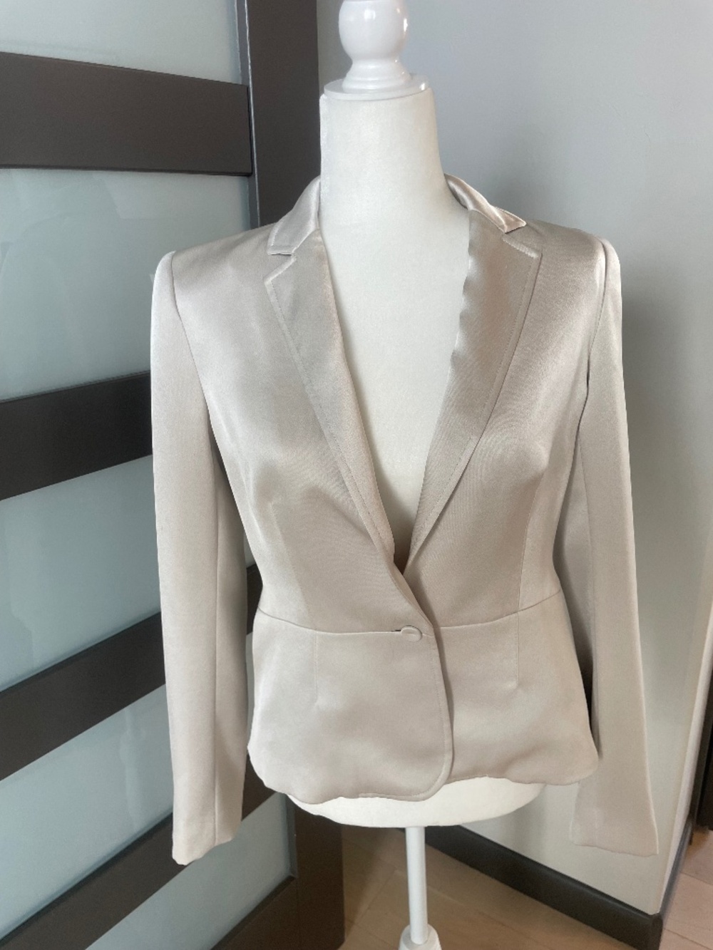 Elizabeth and James Satin Tuxedo Blazer